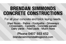 Logo for BRENDAN SIMMONDS CONCRETE CONSTRUCTIONS Logo for BRENDAN SIMMONDS CONCRETE CONSTRUCTIONS
